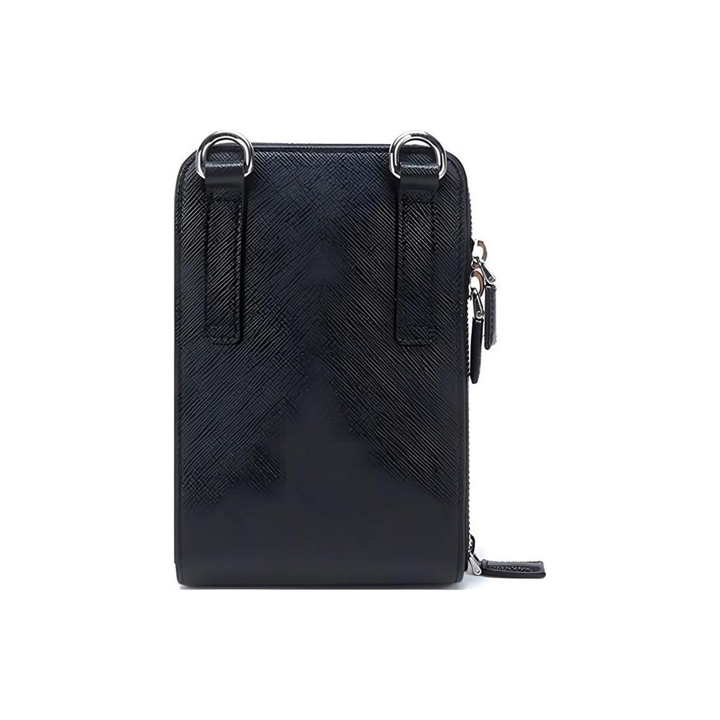 Prada Saffiano Leather Shoulder Crossbody Waist Bag Men Bags Black 2ZH126-053-F0002