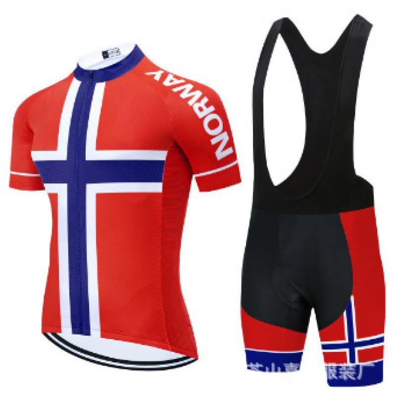 Men's Women's Tour De Cycling Suit With Strap Short-sleeved Team Edition Bicycle Outdoor Sports
