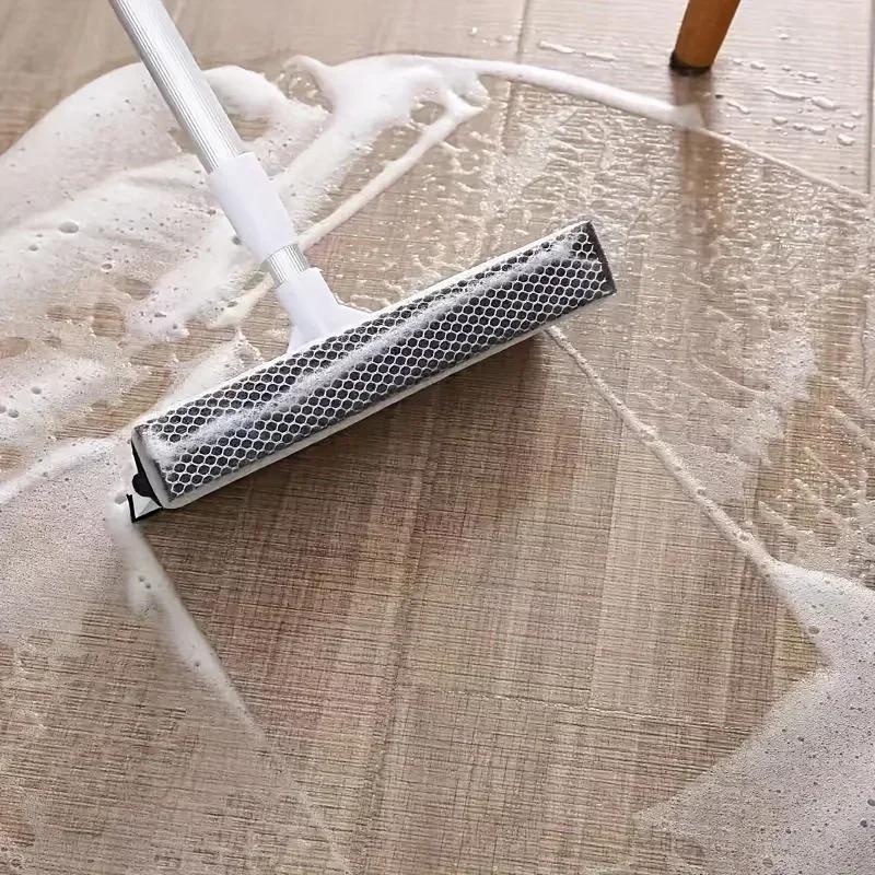 Window Cleaning Brush 2 in 1 Retractable Pole Cleaning Window Brush Glass Squeegee Cleaning Tool for Car Shower Glass Door  pcs