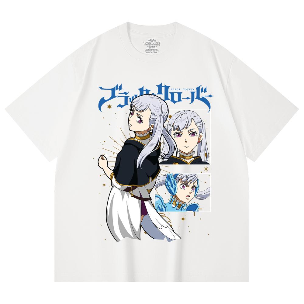 230 Gsm 100% Cotton Black Clover V3 Noelle Print Unisex Heavy Cotton T Shirt