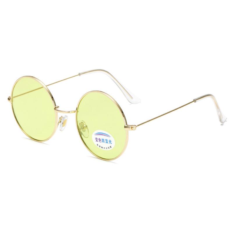 Retro Round Photochromic Night Vision Glasses For Men Women Uv400 Sunglasses Anti-Blue Lens Eyewear Day And Night