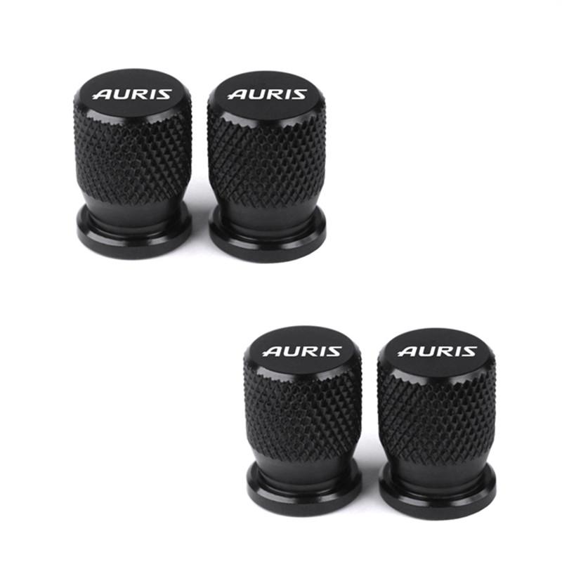 Aluminum Alloy Car Tire Valve Stem Caps Dust Covers Logo Badge for Toyota Auris Accessories