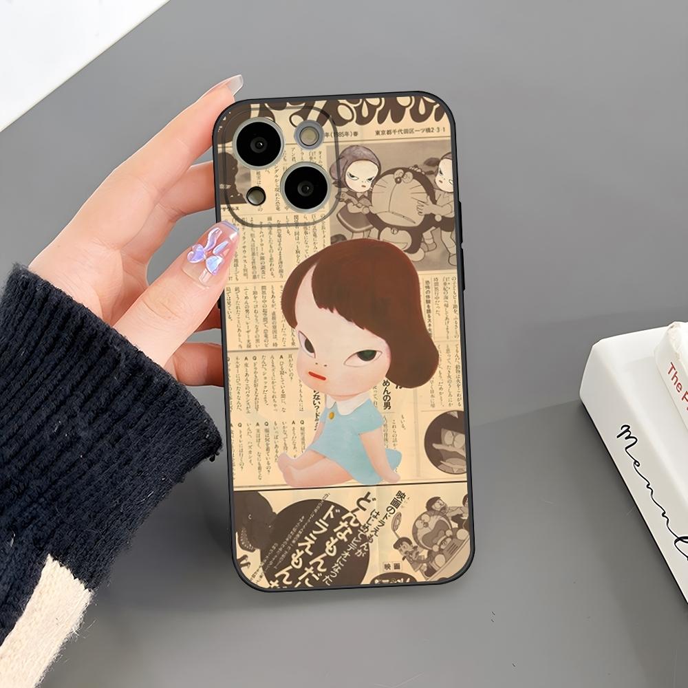 Cartoon Yoshitomo Nara Phone Case For Iphone 17 Air 15 Pro Max 14 Pro 16 Plus 12 13 11 Xr X Xs 8 7 Plus Back Cover