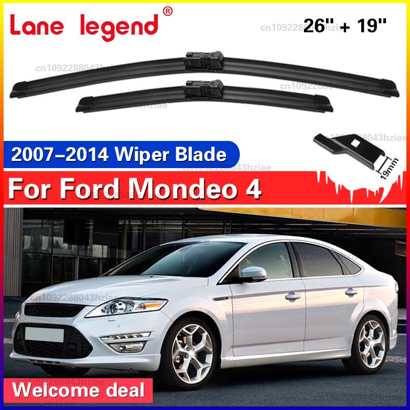 

For Ford Mondeo 4 2007-2014 2008 2009 2010 2011 2012 2013 Wiper Front Wiper Blades Windshield Windscreen Window Brush 26 +19 Ford Mondeo