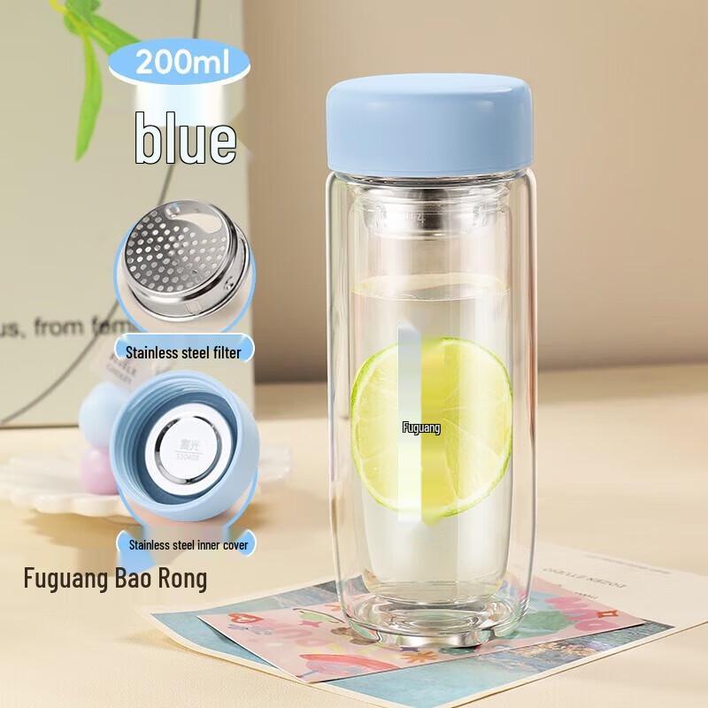 FUGUANG Yan Xi Double-Layer Glass Tea Infuser Cup