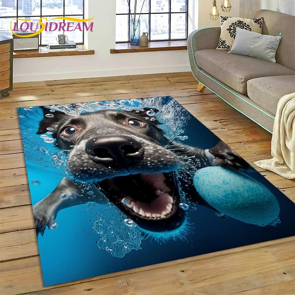 3D-Teppich mit süßem Hund, Samojede, Chihuahua, Husky, Koki, Cartoon-Teppich für Wohnzimmer, Schlafzimmer, Heimdekoration, rutschfest, für Sofa, Fußmatte, Geschenk