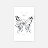 Glass Butterfly Tattoo Sticker High Value Niche Style Tattoo Sticker