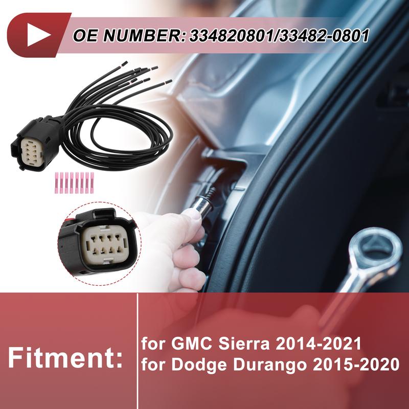 X Autohaux Headlight Light Socket Wiring for GMC Sierra 2014- No.334820801/33482-0801