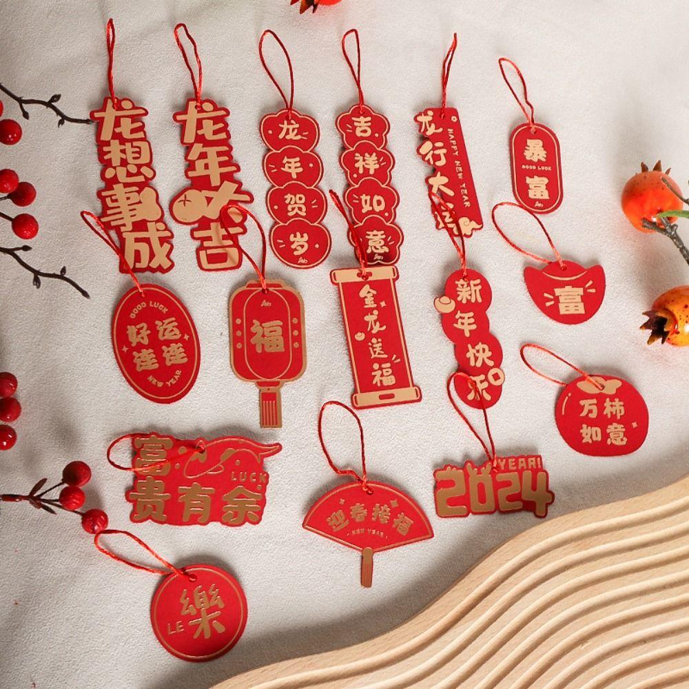 Decorative New Year's Blessing Pendant Chinese Style Lunar New Year Hanging Ornament  Wedding