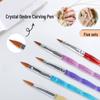 Glitter Crystal Ombre Nail Art Pen Set - 5pcs