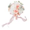 Hochzeitssträuße für Braut Weiches Band Brautjungfer Braut hält Blumen Künstliche Rose für