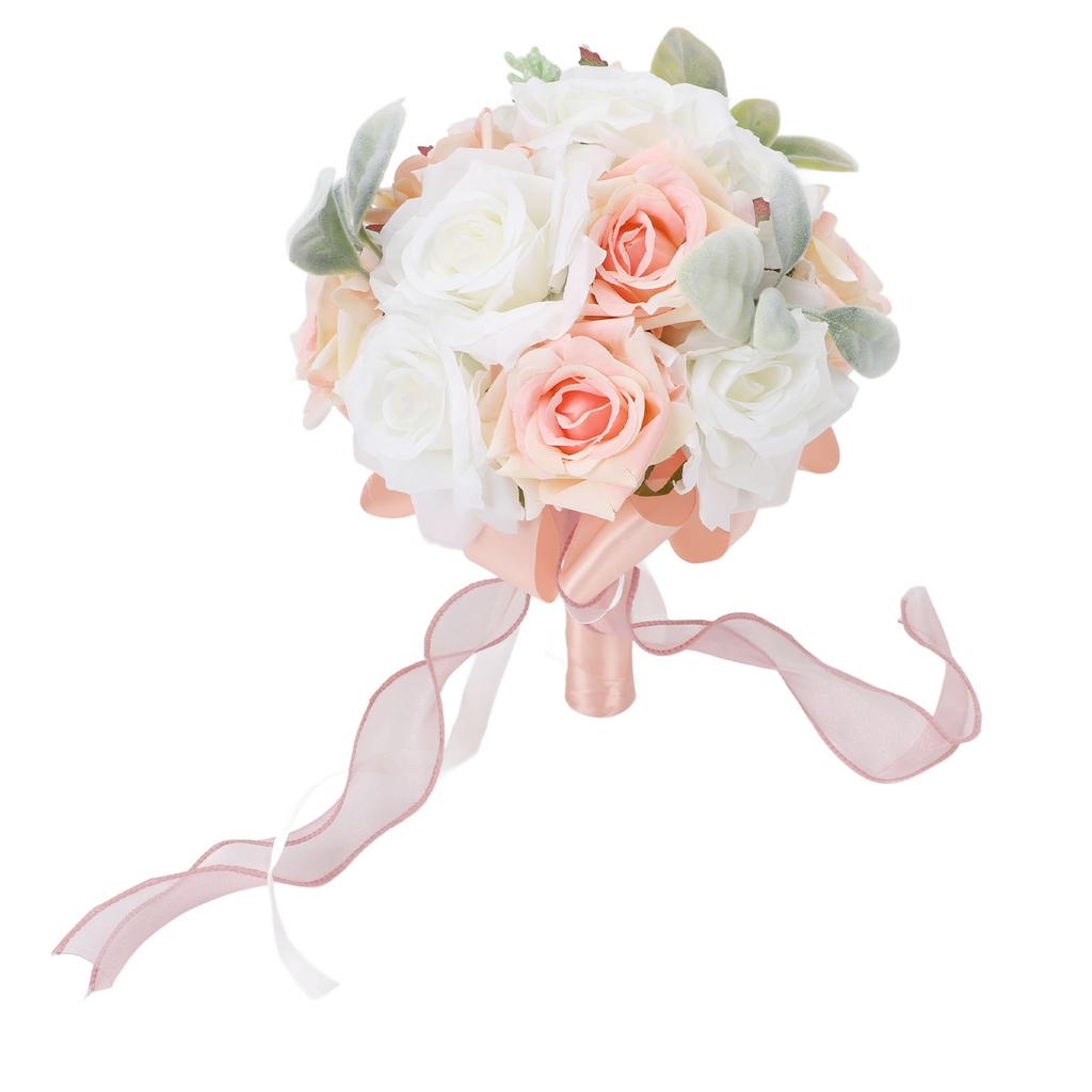 Hochzeitssträuße für Braut Weiches Band Brautjungfer Braut hält Blumen Künstliche Rose für