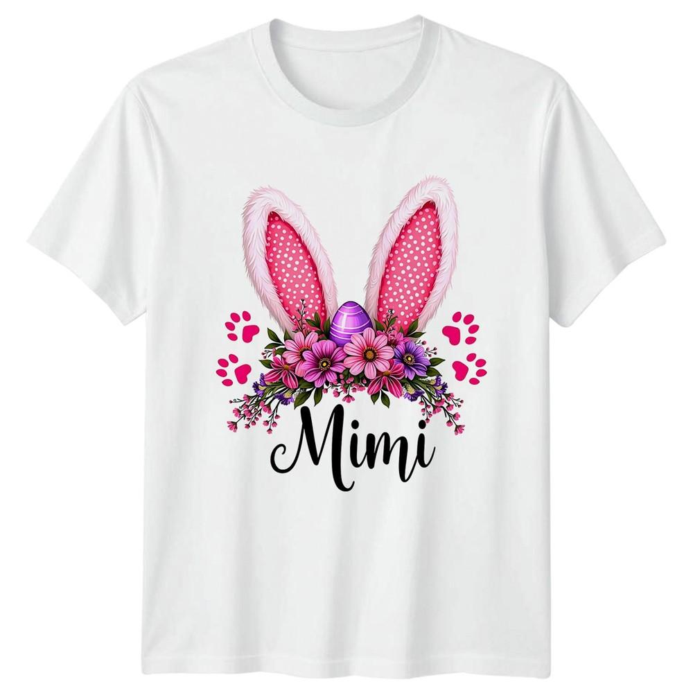 Mimi Bunny Easter Floral Unisexs TShirt Easter Gift For Her S