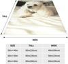White Poodle Dog Flannel Throw Blanket Cute Pet Puppy Photo Print Soft Warm Blanket Dog Lover Home Decor