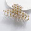 Multicolor Plaid Hair Claw French Design Non Slip Acetate Hollow Hair Barrettes Ponytail Decoration Fashion Hair Props
