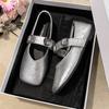 French Rhinestone Flat Bottom Baotou Women's Summer Outside Wear 2025 Fashion and Versatile Single Shoes