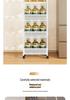 Multi-Layer Narrow Trolley Storage Rack with Wheels for Kitchen or Bathroom