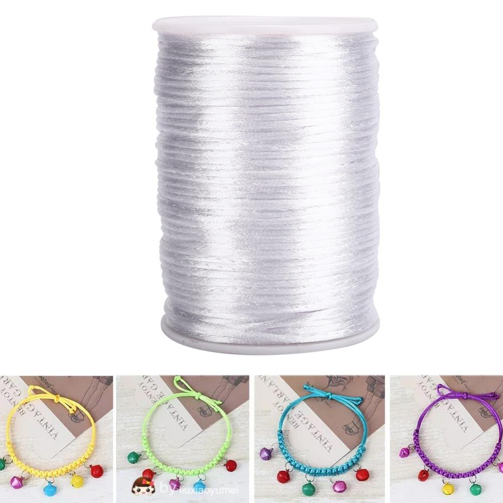 1pcs 2.5 mm Diameter Nylon Satin Cord 109 Yards Length Beading String Macrame Bracelets