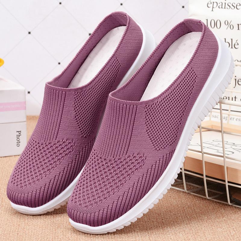 Plus Size Women's Breathable Flyknit Casual Shoes - Soft Sole 2025