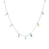 Cui Yan S925 Sterling Silver Rainbow Beaded Necklace - Korean Dongdaemun Style Choker for Women, New Summer Fashion.