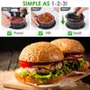 Hamburgerfleischpresse 3-in-1 Hamburgerpresse Patty-Hersteller mit 100 Stück Patty-Papier Abnehmbare Antihaft-Burgerform für die Küche