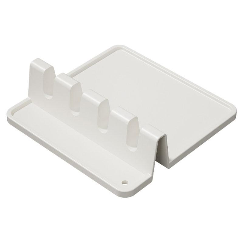 Multi-functional Silicone Kitchen Tool Holder for Spoon, Ladle, Spatula, Chopsticks and Scraper, Easy Storage Rack and Holder