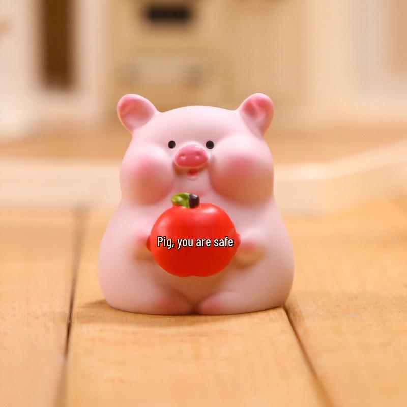 

Heart Pig Girl Ornament for Home or Car Decoration As pictured