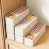 1/2/4 pièces Boîtes de rangement pour vêtements à fentes multifonctionnelles Pliables Empilables Boîte de rangement pour sous-vêtements et chaussettes Organisateur de garde-robe pour la maison