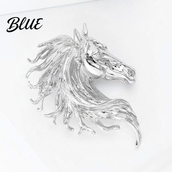 Anti-rust Brooch Pin Retro Style Horse Head Design Anti-oxidation Sophisticated