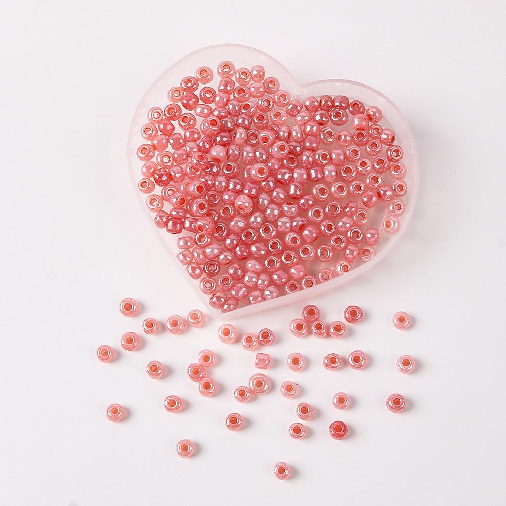 2/3/4 Mm Cream Ab Glass Rice Beads Round Beads Loose Beads Diy Bracelet Necklace Beaded Material Jewelry Accessories