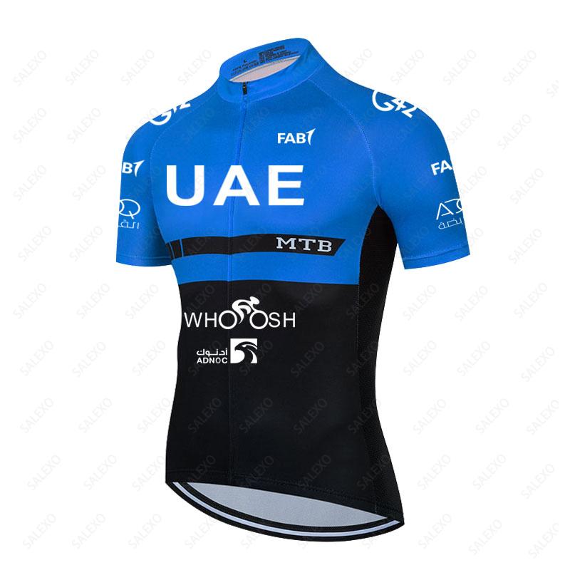 Uae Fluorescent Green Cycling Sets Men's Summer Bicycle Clothing Breathable Mountain Cycling Clothes Suits Ropa Ciclismo Maillot