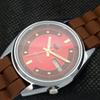 REFURBISHED VINTAGE SEIKO 5 AUTOMATIC JAPAN MENS D/D RED WATCH 593a-a311241-2