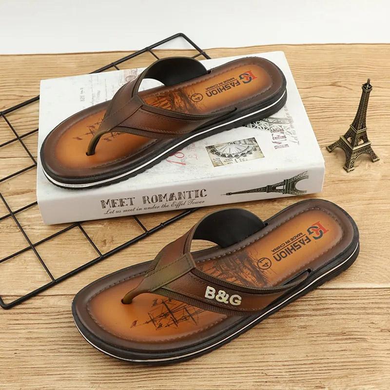 Birkenstock Zwarte Leren Flip Flops met Dubbele Band Zwart Dames