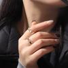 Adjustable Heart Ring Exquisite Rhinestone Ring Trendy Finger Ring  Girls