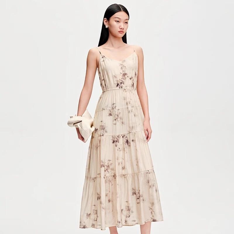 

Sweet Basil Women s V-Neck Strappy Midi Dress M