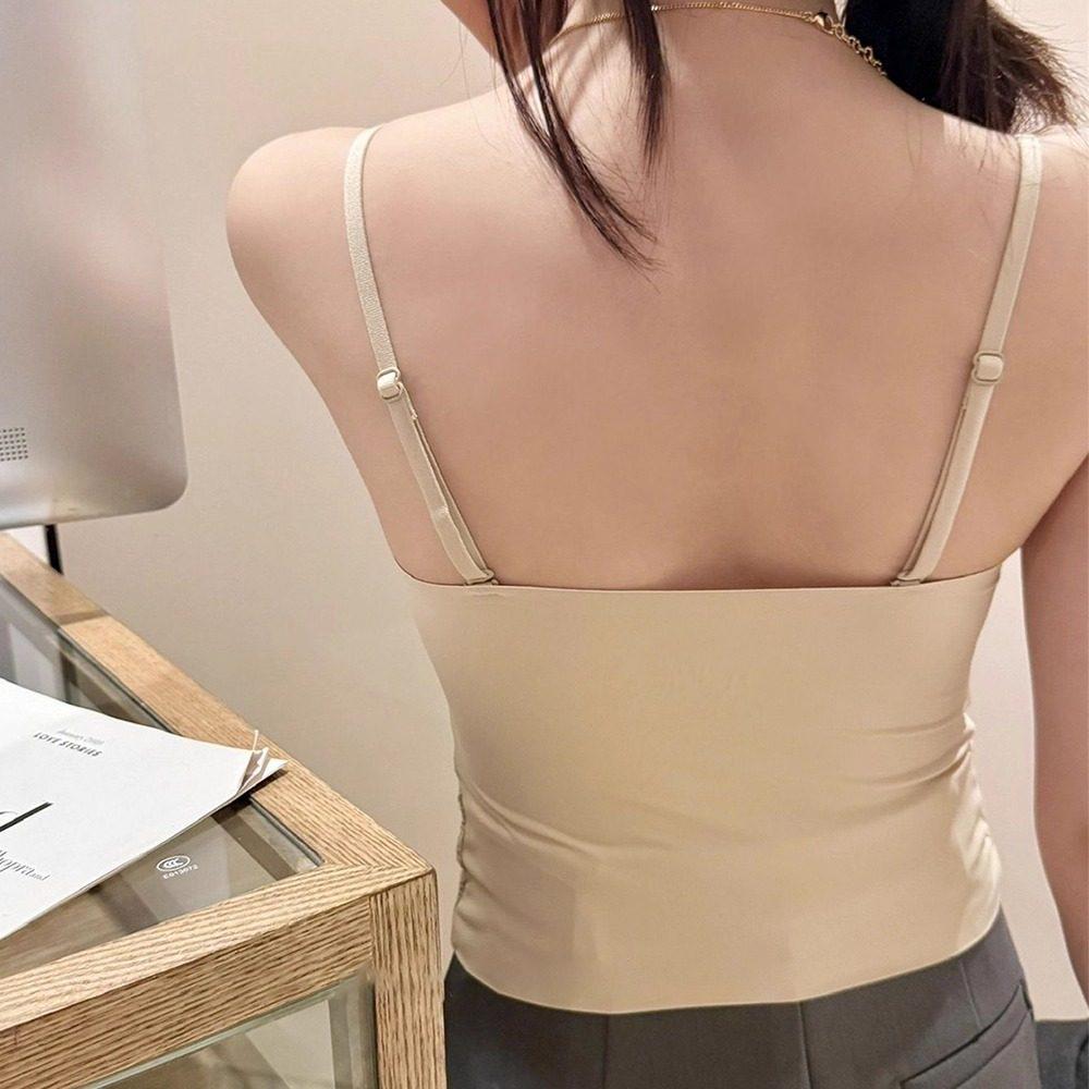 2026 French Lace V-Neck Camisole with Chest Pads - Slimming Beautiful Back Tank Top