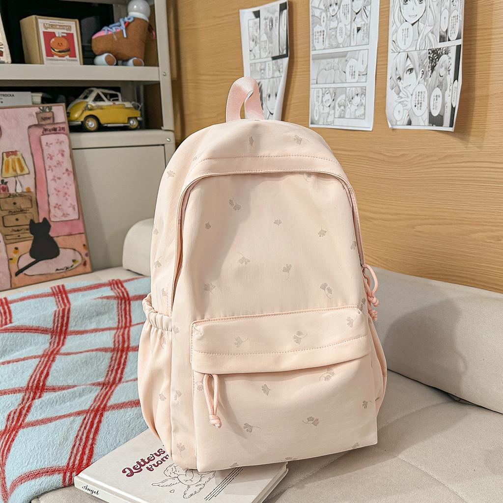 Mochila Escolar Niña Estudiante Universitaria Pequeña Fresca Estudiante de Secundaria Estudiante de Preparatoria Mochila Estampado de Hojas Mochila para Niña Estudiante