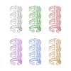 KKLM Bookbinding Ring, 12 Pieces, Bookbinding Binding Tool, 4 Holes, Binding Ring, Binder Ring, Set of 12, 6 Colors, 2 Pieces Each, Made of Plastic,