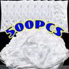 500/100Pcs Disposable Food Cover Kitchen Vegetable Fruit Fresh Lids Dust Food Grade Elastic Plastic Wrap Shower Cap Transparent