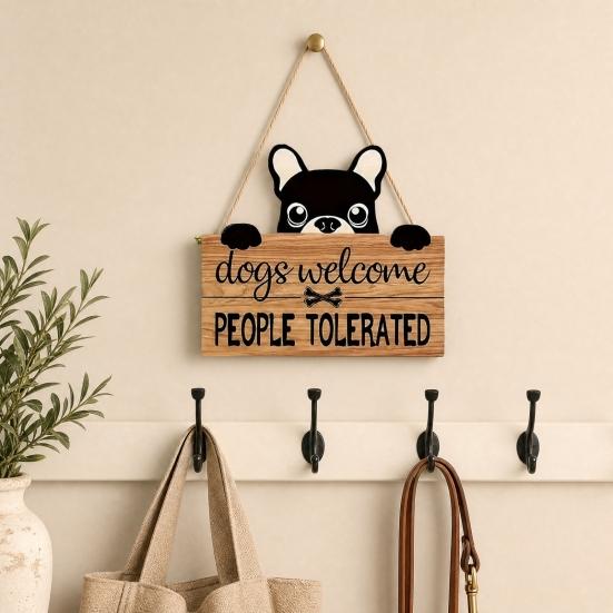 Yousheng Cat Shaped Welcome Sign, Durable Wooden, Waterproof Moisture-Proof Hanging Sign, for Front Door Rustic Farmhouse Porch