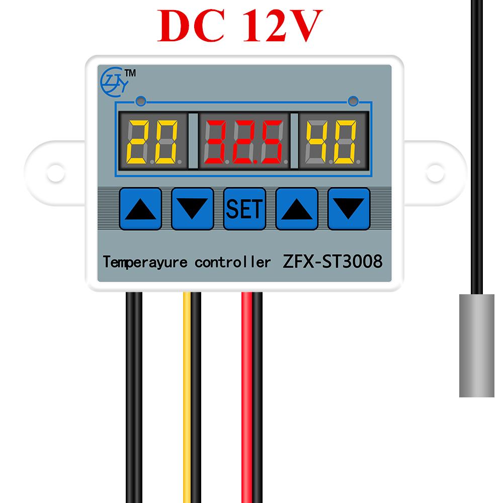 ZFX-ST3008 Digital Thermostat Microcomputer Temperature Controller with NTC10K Sensor Adjustable Intelligent Time Control Other