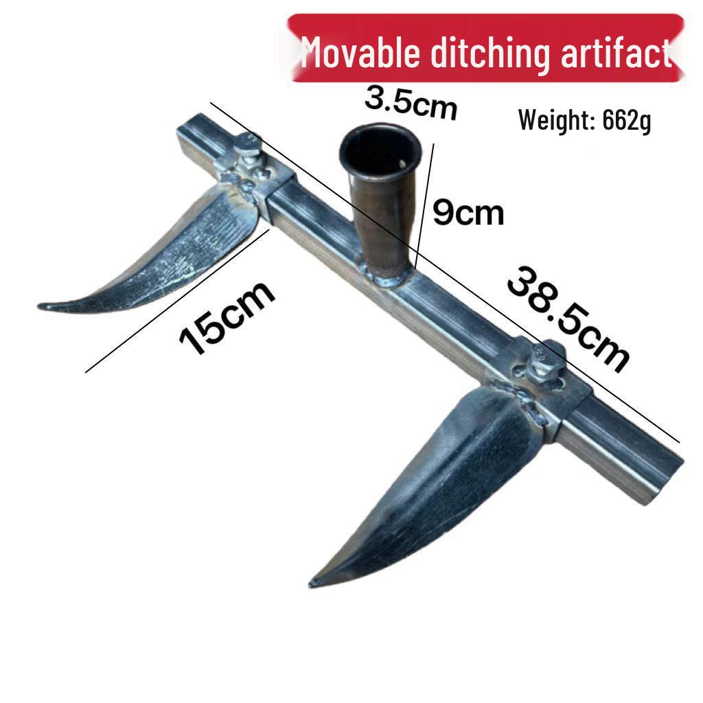 Adjustable Multi-Tooth Garlic Planting Rake and Hand-Pulled Plow