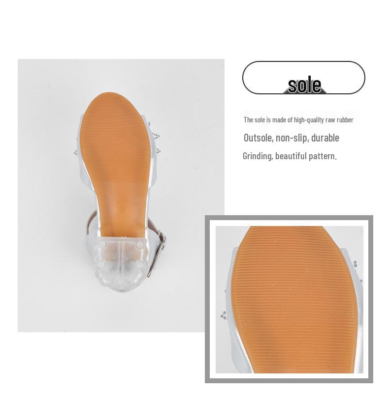 2025 New Girl's Bowknot High Heel Sandals - Princess Style for Outdoor Wear