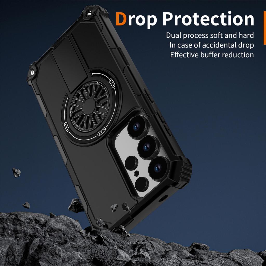 Magnetic Protective Phone Case for Samsung S25 Ultra - Drop-Proof PC Cover with Stand