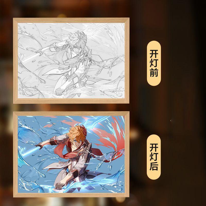 

Wriothesley Genshin ударная лампа для рисования Wriothesley фигурка свет крутой подарок для поклонников Genshin