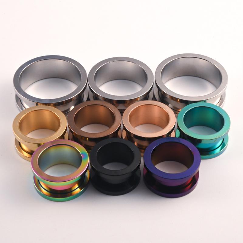 Stainless Steel I-Beam Pulley Ear Expander Piercing Jewelry
