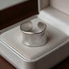 925 Silver Unique Oval Big Simple Rings for Women Vintage Geometric Minimalist Open Ring Party Wedding Jewelry Gifts