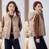 Cotton Vest Women's Autumn and Winter Girlfriends' Hooded Short Loose Casual Thickened Warm Outer Wear Vest