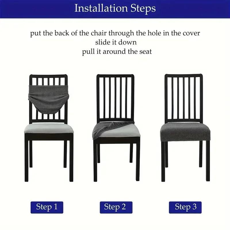 1/2/4/6pcs Velvet Chair Seat Cover Elastic Dining Chair Slipcover Soft Seat Protector for Kitchen el Banquet Wedding Decor