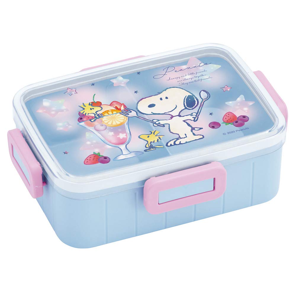 Skater Lock Lunch Snoopy Made in YZFL7C 4-Point Box, Parfait, Peanuts, Japan, 650ml,